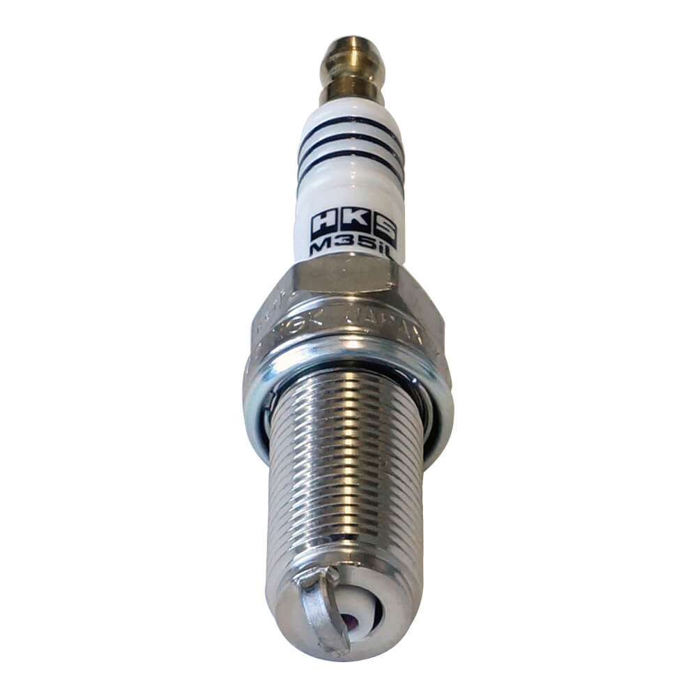 HKS M-Series Iridium Spark Plugs (NGK #7, Set/4), 2004-2021 STi & 2006-2014 WRX - Angle 2