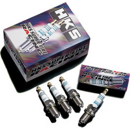 HKS M-Series Iridium Spark Plugs (NGK #7, Set/4), 2004-2021 STi & 2006-2014 WRX - Angle 4