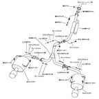 HKS Super Turbo Cat-Back Exhaust, 2015-2021 WRX - Angle 3