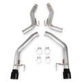 Hooker 2.5in Axle-Back Exhaust w/o Muffler (Dual 4in Black Tips), 2015+ Mustang EcoBoost