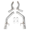 Hooker 2.5in Axle-Back Exhaust w/o Muffler (Dual 4in Polished Tips), 2015+ Mustang EcoBoost