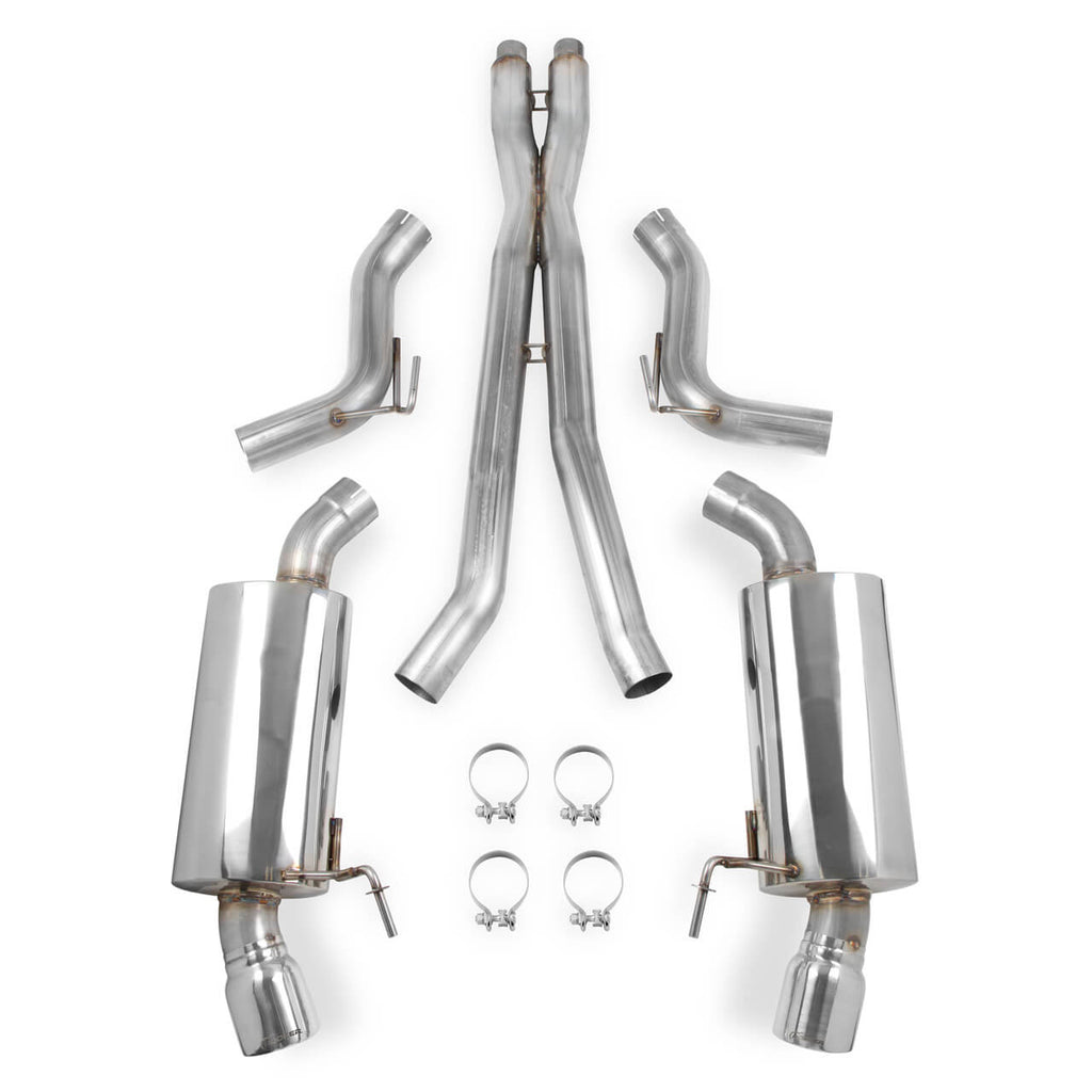 Hooker 3.0in Cat-Back Exhaust X-Pipe w/ Muffler, 2015+ Mustang GT 5.0L