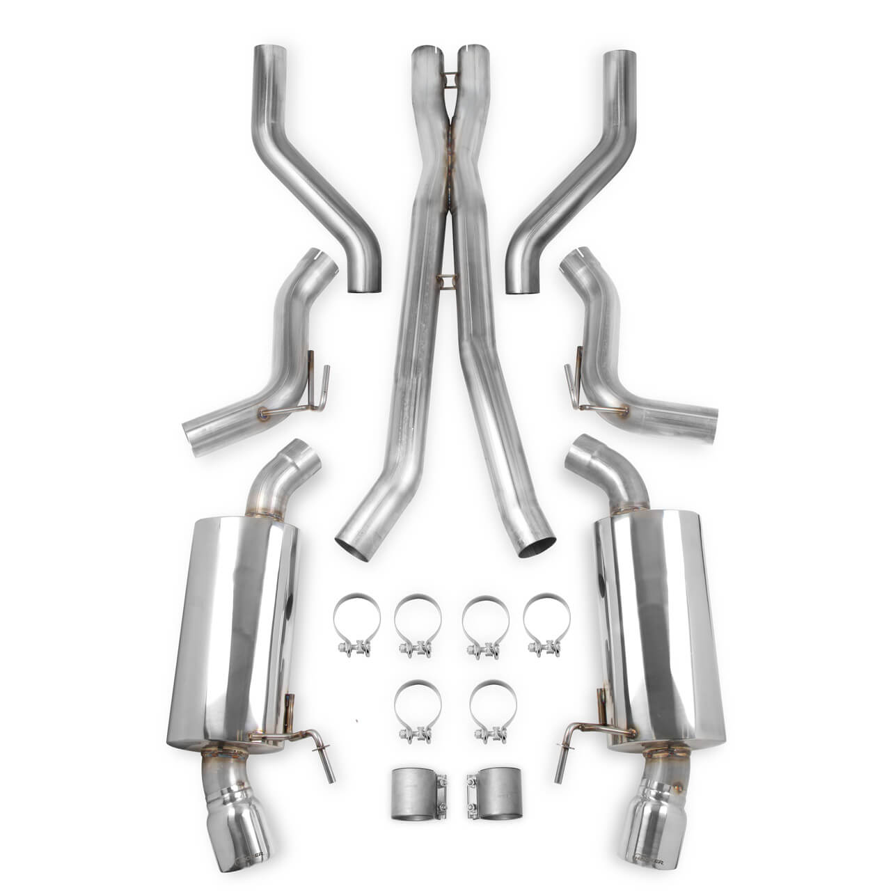 Hooker 3.0in Cat-Back Race Exhaust w/ Muffler (use will long tube headers), 2015+ Mustang GT 5.0L