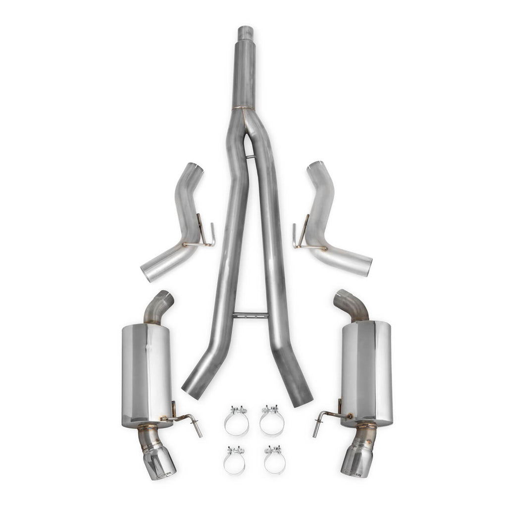 Hooker 3.0in into Dual 2.5in Cat-Back Exhaust w/ Muffler, 2015+ Mustang EcoBoost