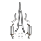 Hooker 3.0in into Dual 2.5in Cat-Back Exhaust w/ Muffler, 2015+ Mustang EcoBoost
