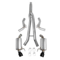 Hooker 3.0in into Dual 2.5in Cat-Back Exhaust w/ Muffler (Black Tips), 2015+ Mustang EcoBoost