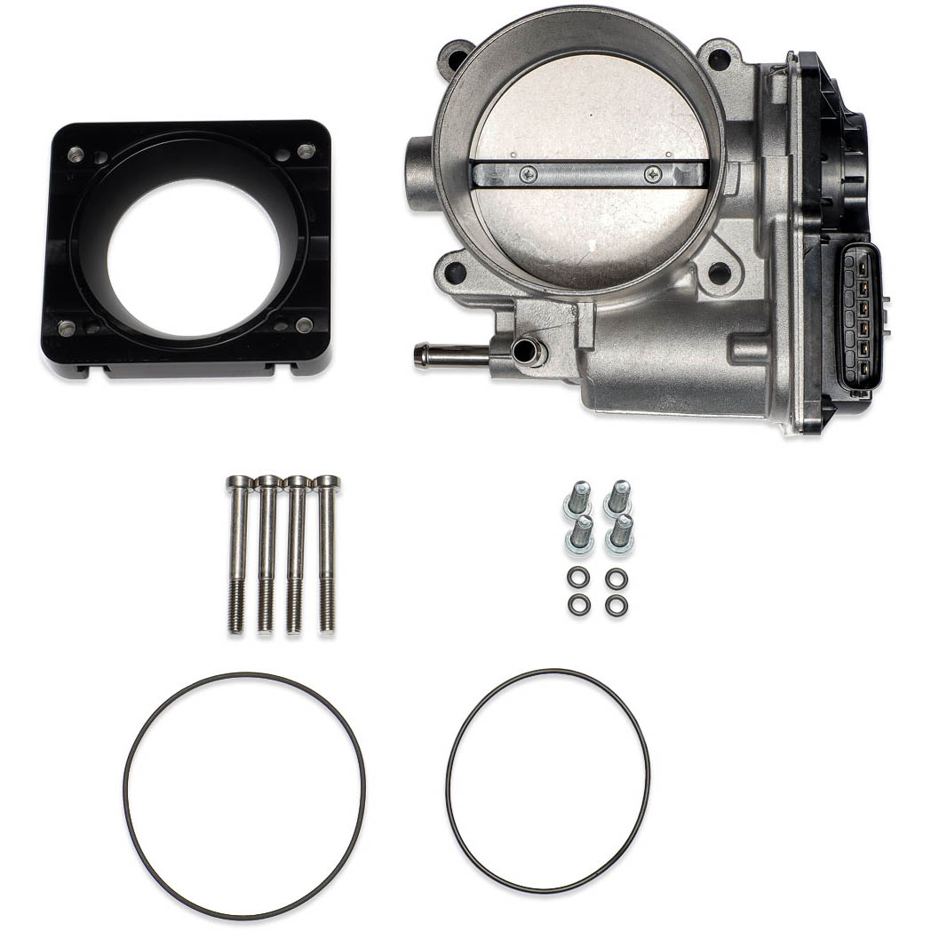 IAG 76mm Throttle Body w/Elect & Adapter (STi or Cosworth Manifold), 2004-2021 STi/2006-2007 WRX