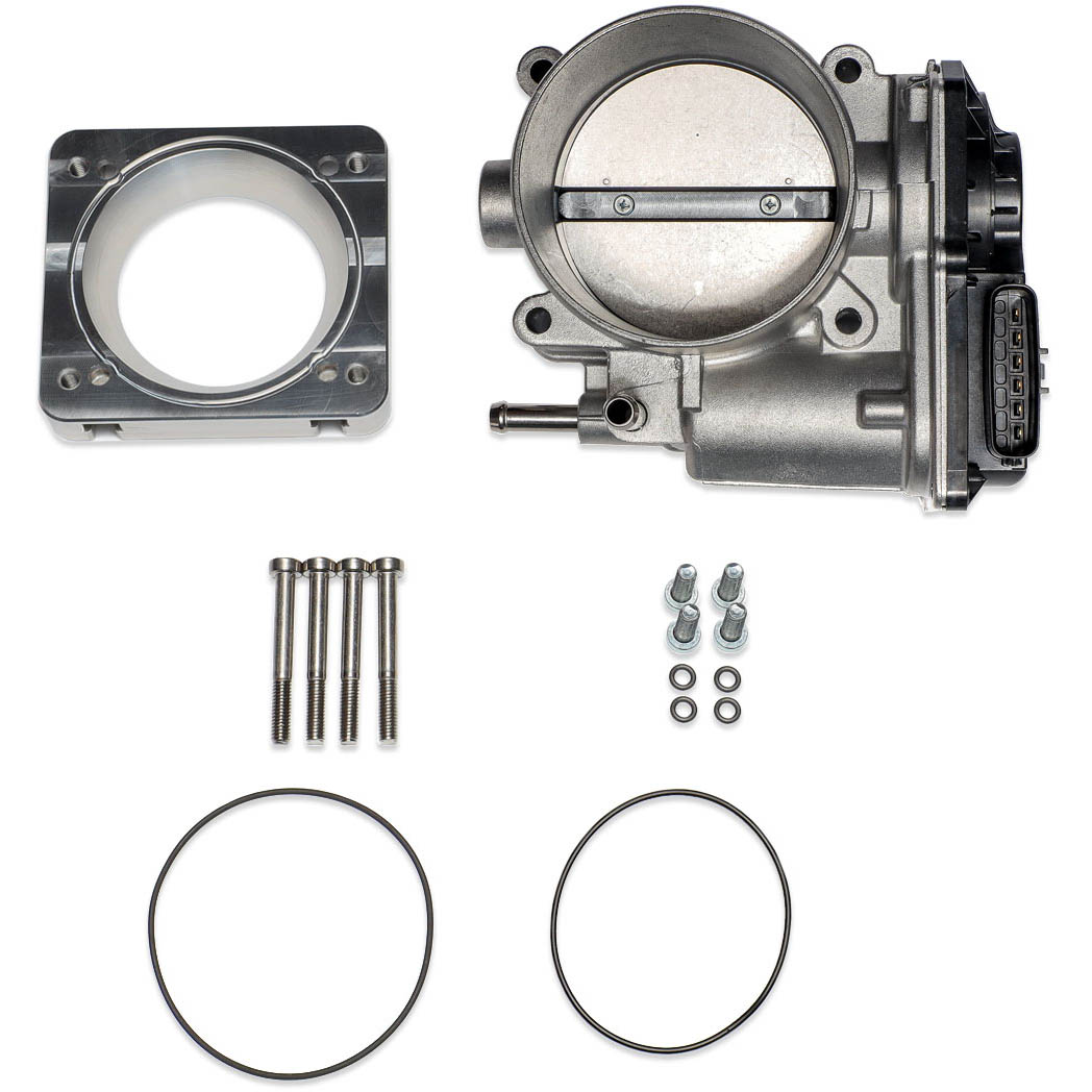 IAG 76mm Throttle Body w/Elect & Adapter (STi or Cosworth Manifold), 2004-2021 STi/2006-2007 WRX