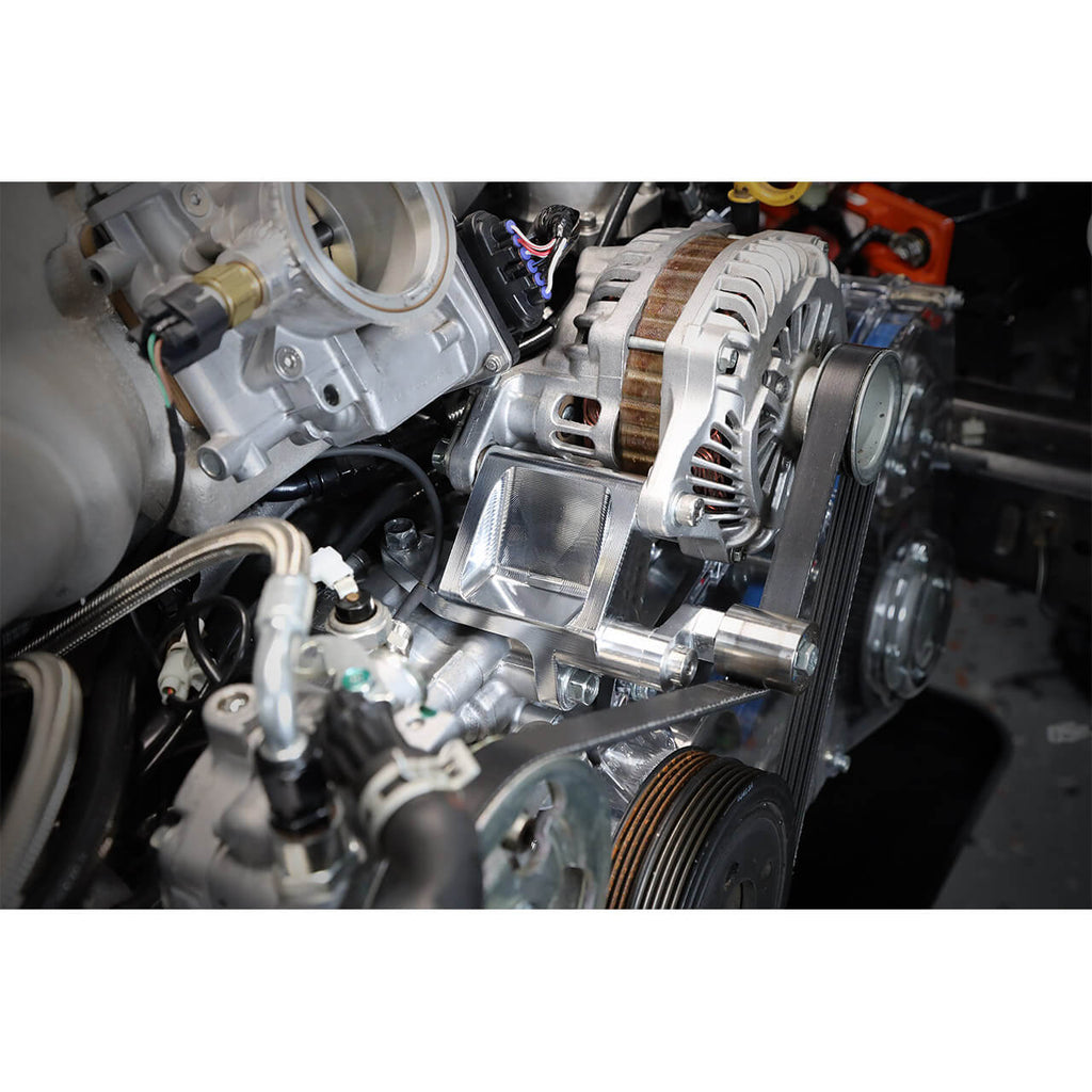 IAG Alternator Relocation Kit (For Rev. Manifold w/o Power Steering), 2002-2014 WRX & 2004-2021 STi - Angle 4