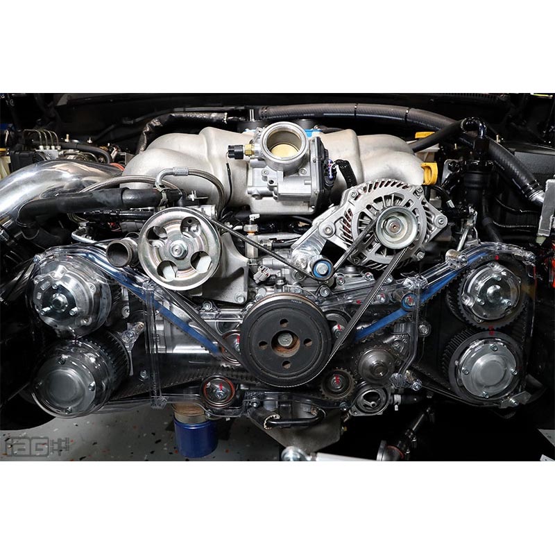 IAG Alternator Relocation Kit (For Rev. Manifold w/ Power Steering), 2002-2014 WRX & 2004-2021 STi - Angle 3