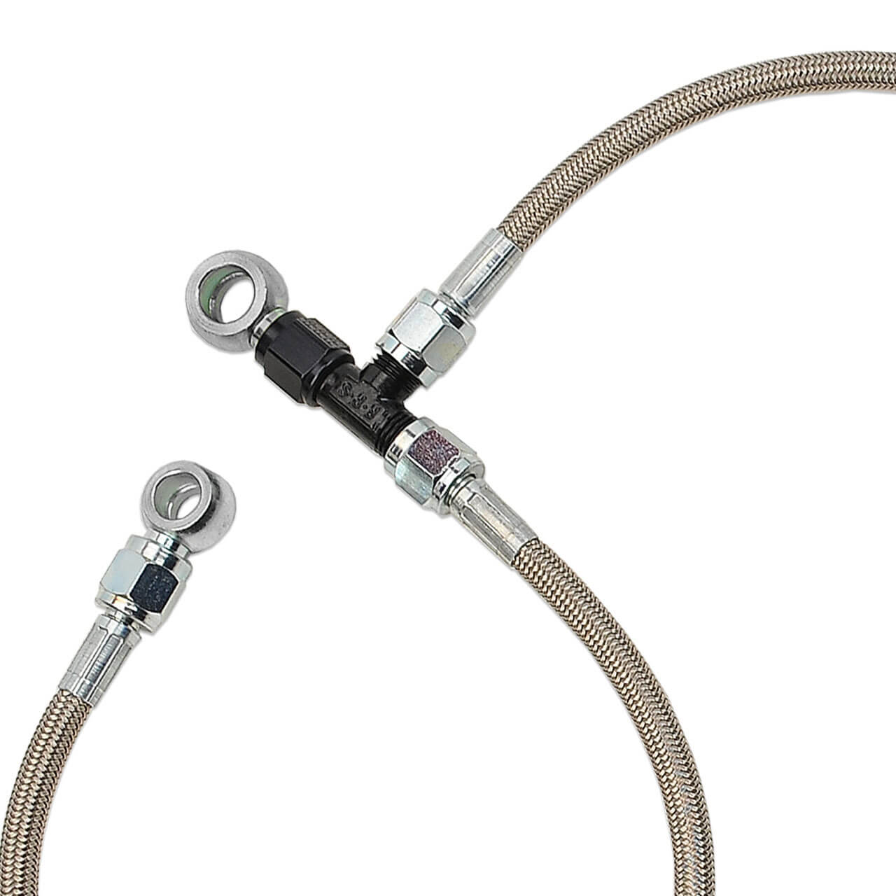 IAG AVCS & Turbo Oil Feed Line (For Turbos w/ 10mm Banjo Bolt), 2004-2021 STi & 2006-2014 WRX - Angle 2