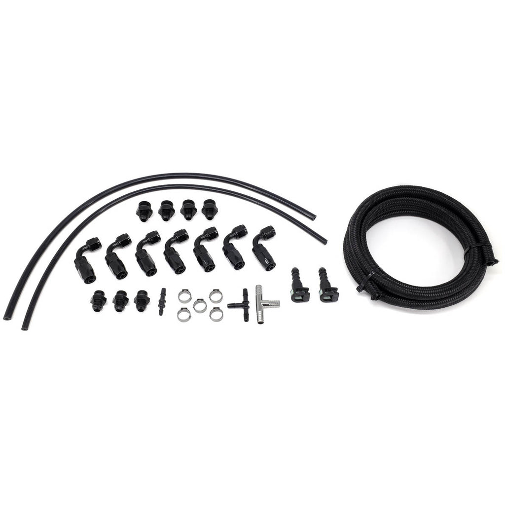 IAG Braided Fuel Line & Fittings Kit (For IAG Rails & Aeromotive -6 FPR), 2002-2014 WRX & 2007+ STi