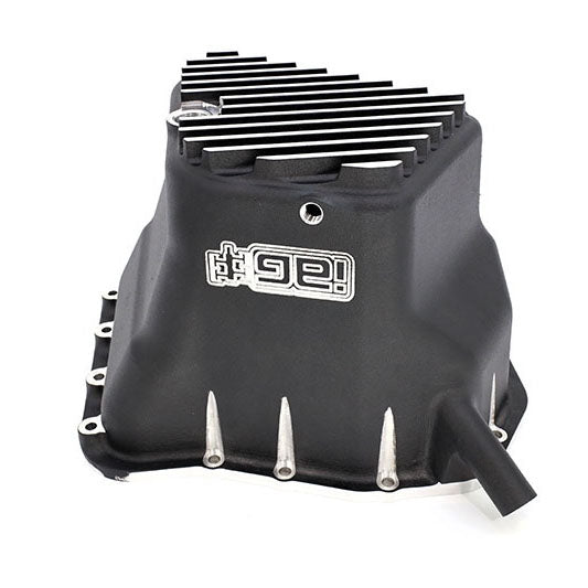 IAG Competition Oil Pan Combo (Pan, Pickup, Baffle, Tray) - Black, 2002-2014 WRX & 2004-2021 STi - Angle 3