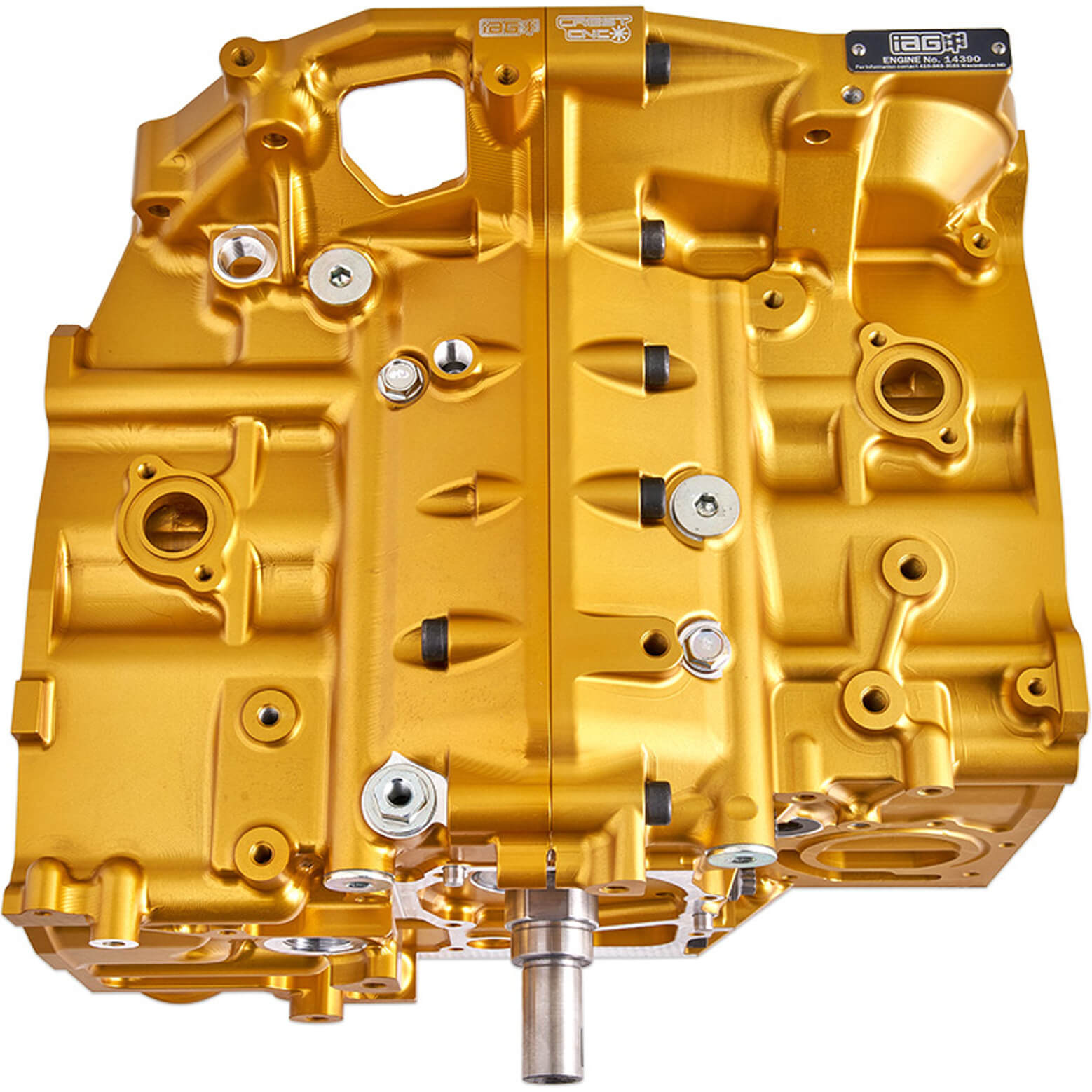 IAG Crest Stage X 2.5L Subaru Billet Aluminum Short Block, 2002-2014 WRX & 2004-2021 STi - Angle 5
