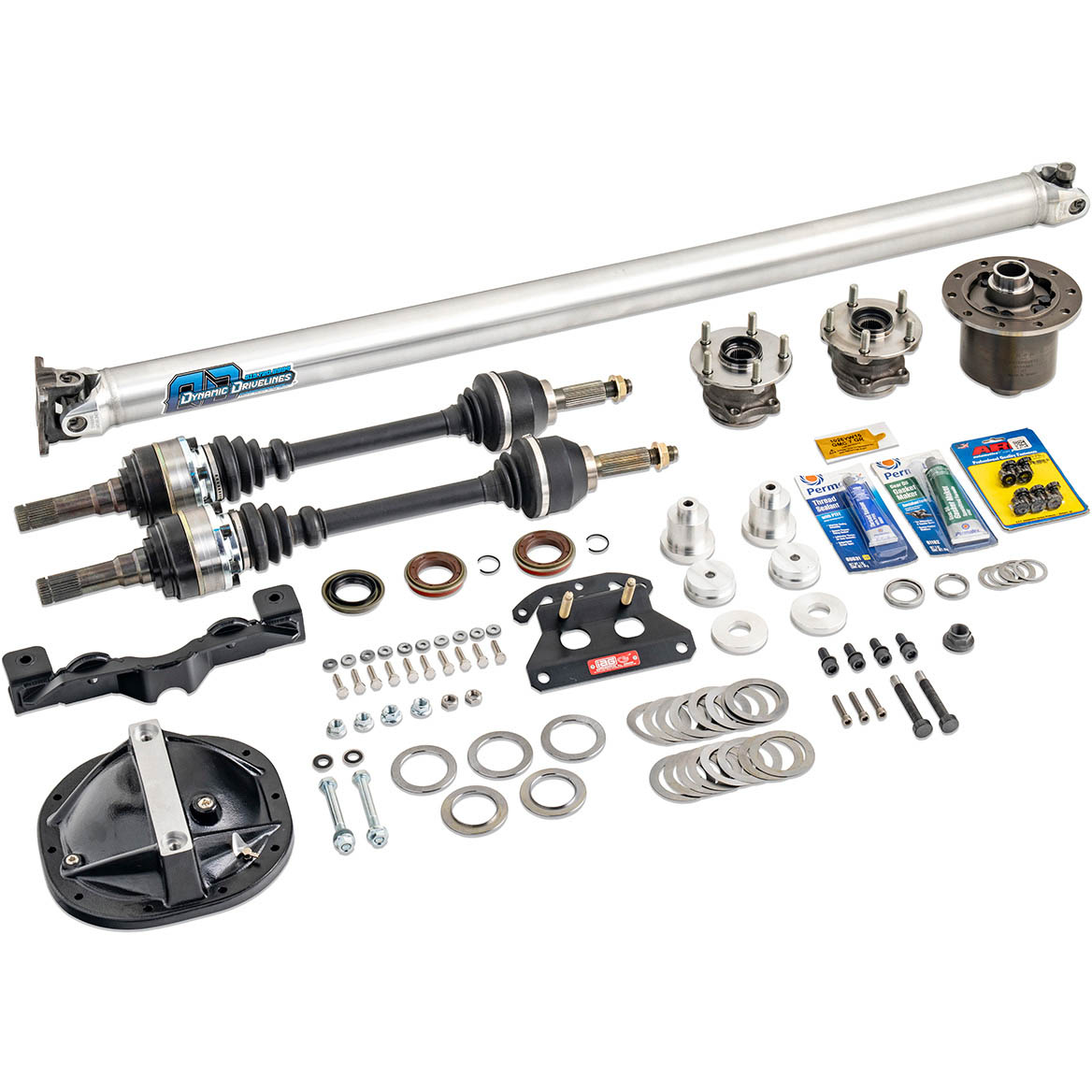 IAG Ford 8.8" Rear End Swap Kit (5x114.3 Hubs, Eaton TrueTrac LSD), 2008-2014 WRX & STi