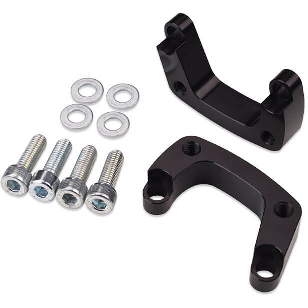 IAG Fuel Rail Adapter Brackets (JDM, Black), 2002-2005 WRX w/ JDM STi Intake Manifold - Angle 2