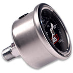 IAG Liquid Filled Fuel Pressure Gauge (Black Face, 0-100psi) - Angle 2