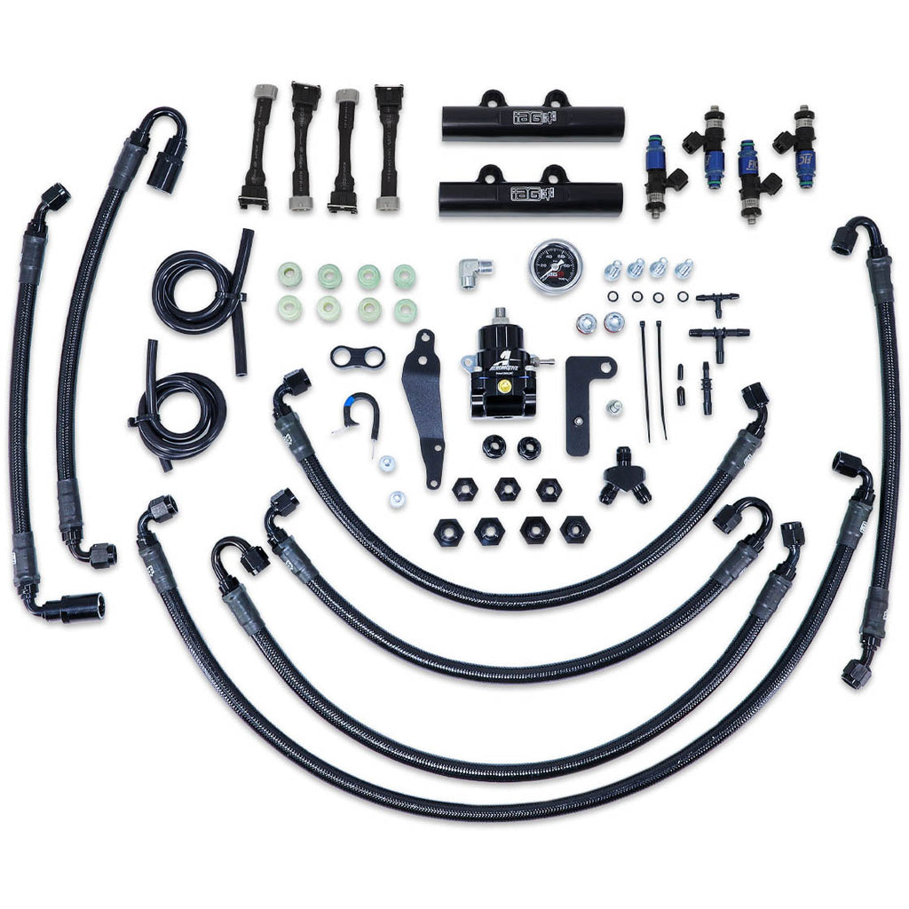 IAG PTFE Flex Fuel Kit w/ 1650cc Injectors, Aero. FPR, Fuel Rails, 2008-2014 WRX & 2008-2021 STi