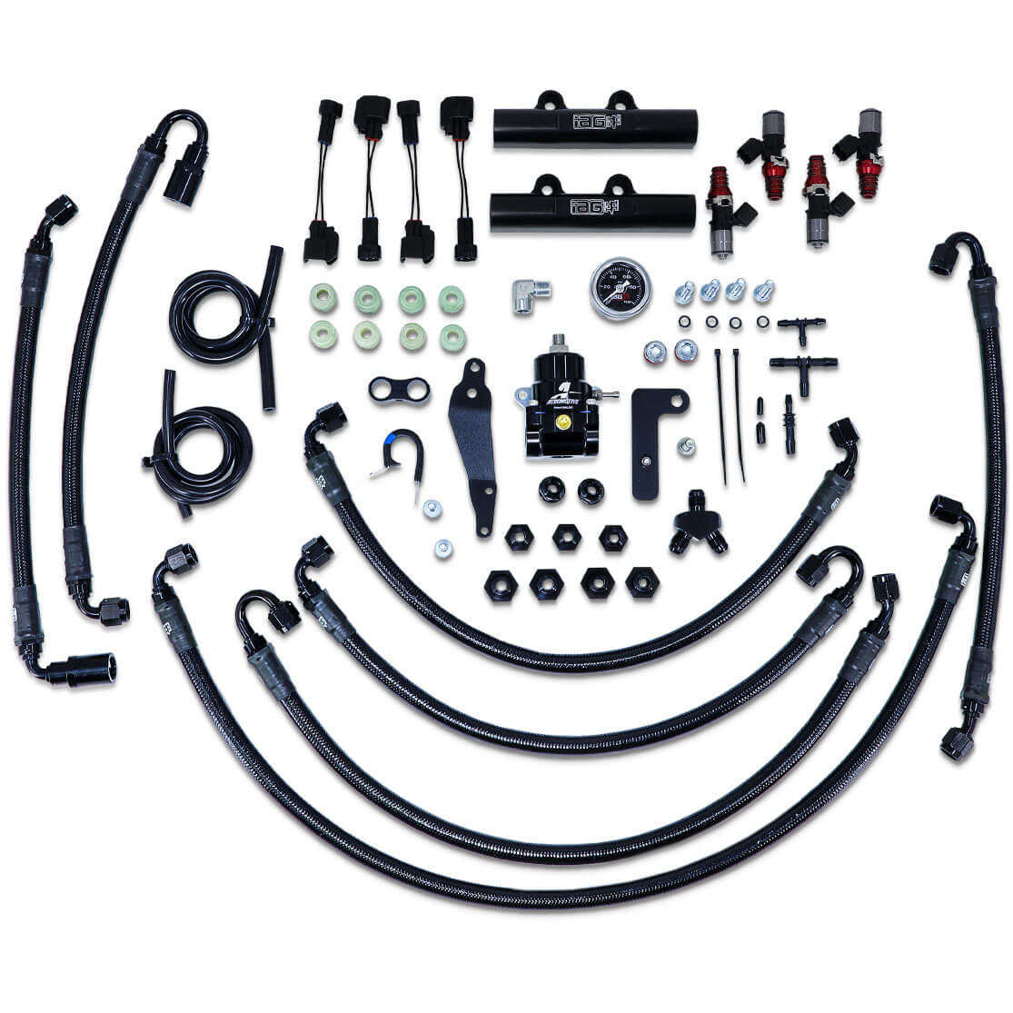 IAG PTFE Flex Fuel System w/ 1750cc Injectors, Lines, FPR & Rails, 2008-2014 WRX & 2008-2021 STi