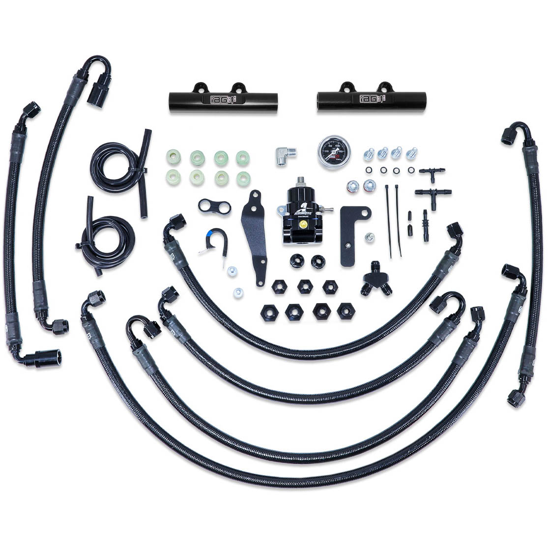 IAG PTFE Flex Fuel System w/ Lines, FPR & Fuel Rails, 2008-2014 WRX & 2008-2021 STi
