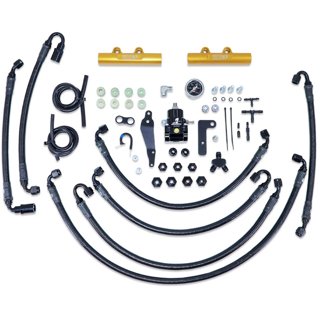 IAG PTFE Flex Fuel System w/ Lines, FPR & Fuel Rails, 2008-2014 WRX & 2008-2021 STi