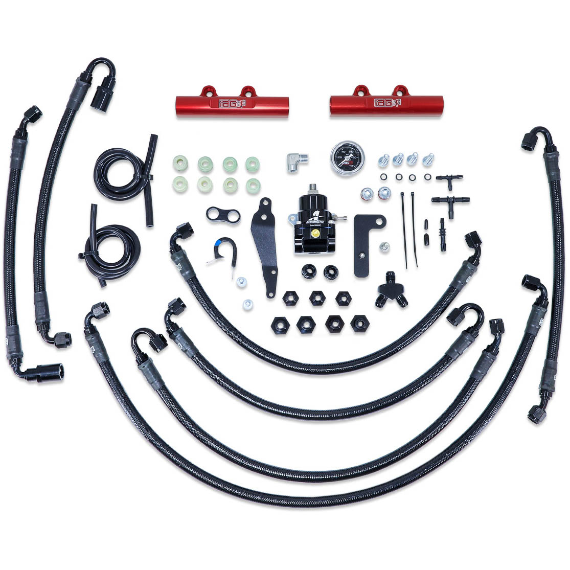 IAG PTFE Flex Fuel System w/ Lines, FPR & Fuel Rails, 2008-2014 WRX & 2008-2021 STi