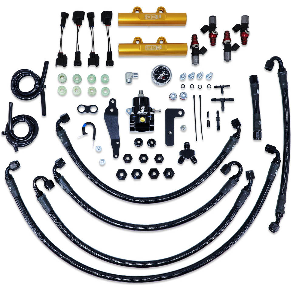 IAG PTFE Fuel System Kit w/ 1300cc Injectors, Lines, FPR & Rails, 2008-2014 WRX & 2008-2021 STi