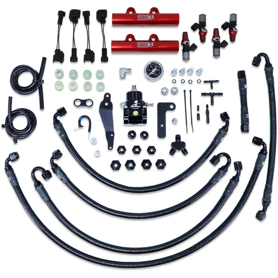 IAG PTFE Fuel System Kit w/ 1750cc Injectors, Lines, FPR & Rails, 2008-2014 WRX & 2008-2021 STi