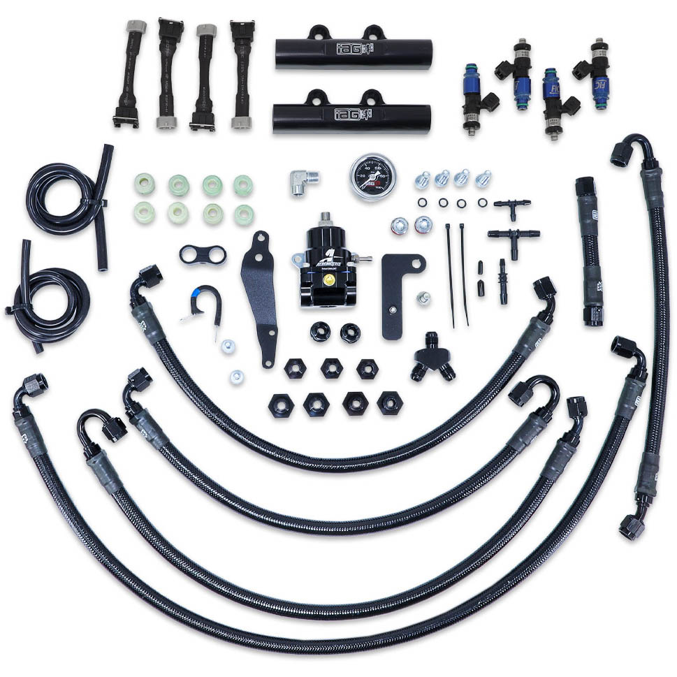 IAG PTFE Fuel System w/ FIC Injectors, Aeromotive FPR, IAG Rails, 2008-2014 WRX & 2008-2021 STi