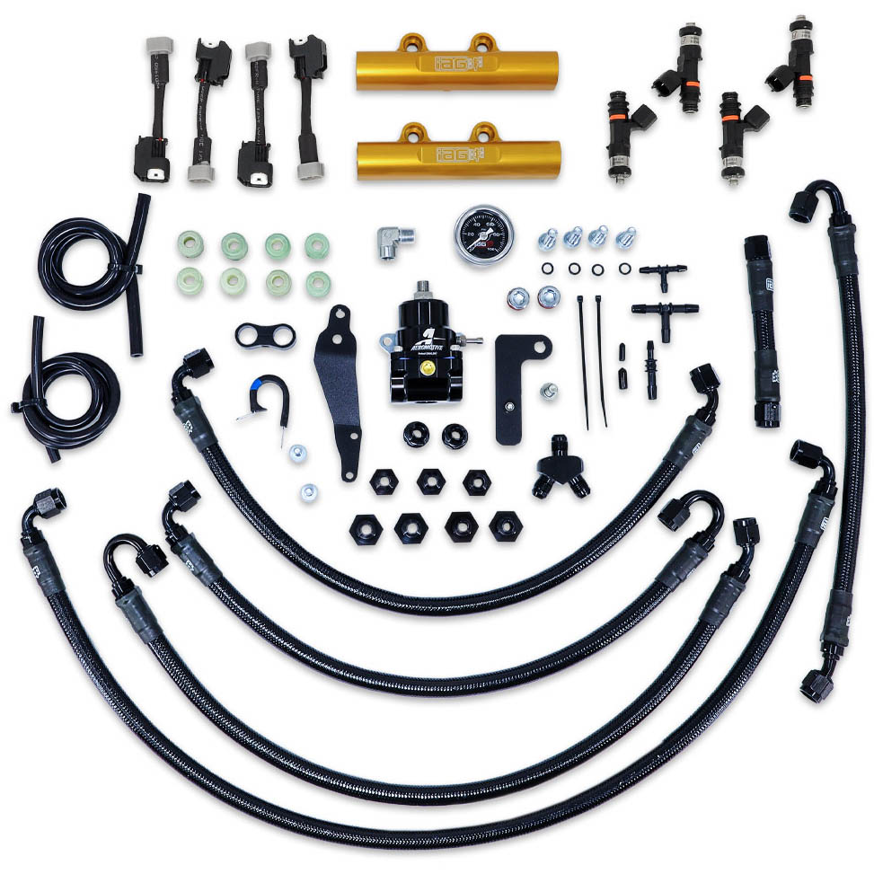 IAG PTFE Fuel System w/ FIC Injectors, Aeromotive FPR, IAG Rails, 2008-2014 WRX & 2008-2021 STi