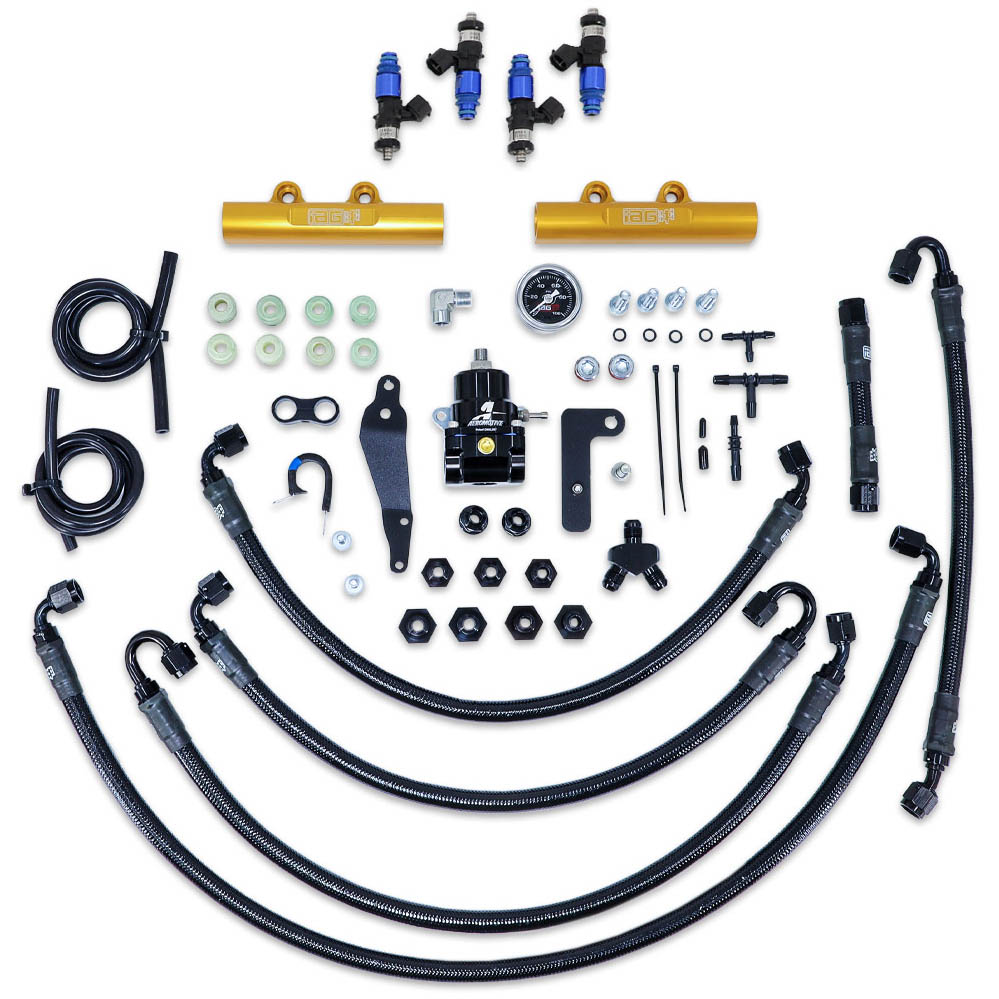 IAG PTFE Fuel System w/ FIC Injectors, Aeromotive FPR, IAG Rails, 2008-2014 WRX & 2008-2021 STi