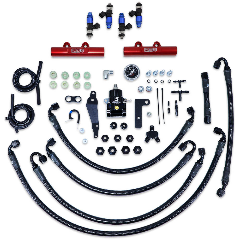 IAG PTFE Fuel System w/ FIC Injectors, Aeromotive FPR, IAG Rails, 2008-2014 WRX & 2008-2021 STi
