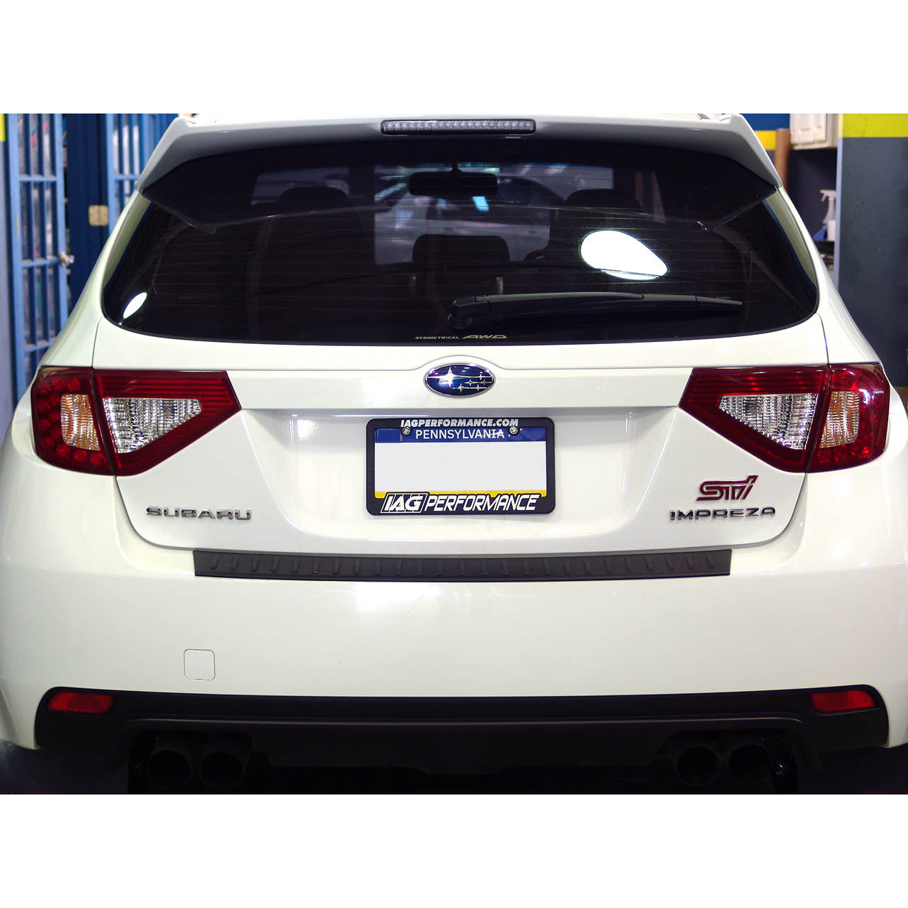 IAG RockBlocker Tail Light Film Overlay Kit (Red w/ Clear Cutout), 2008-2014 WRX & STi (Hatch)