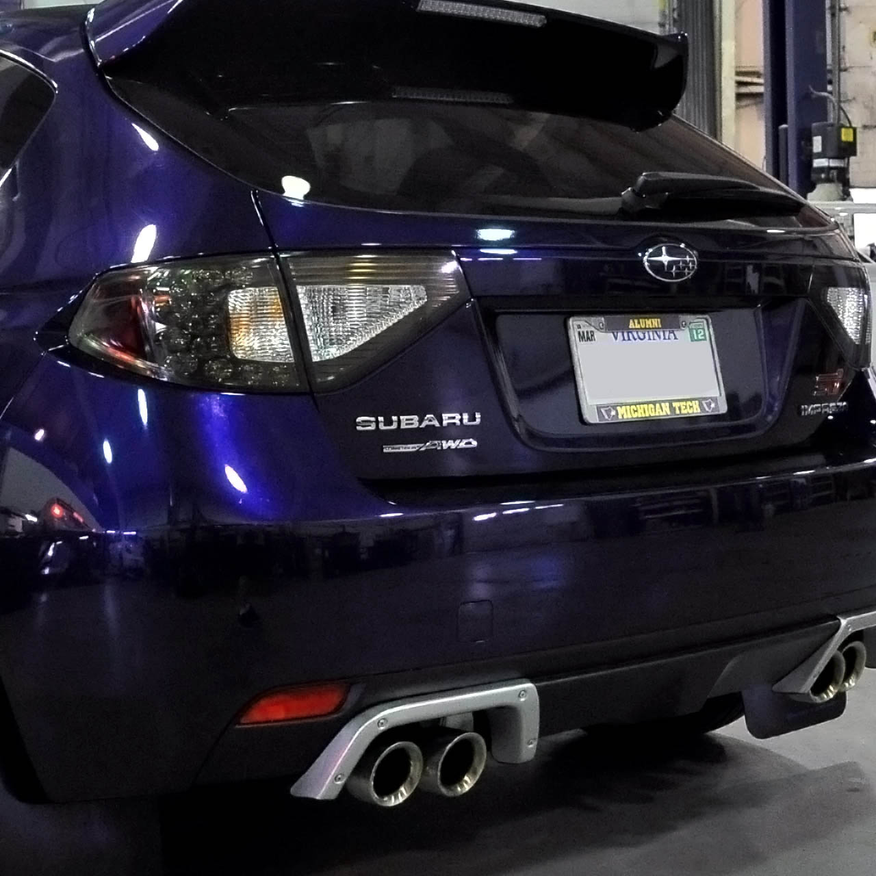 IAG RockBlocker Tail Light Film Overlay Kit (Smoke 20% w/ Clear Cutout), 2008-2014 WRX & STi (Hatch)
