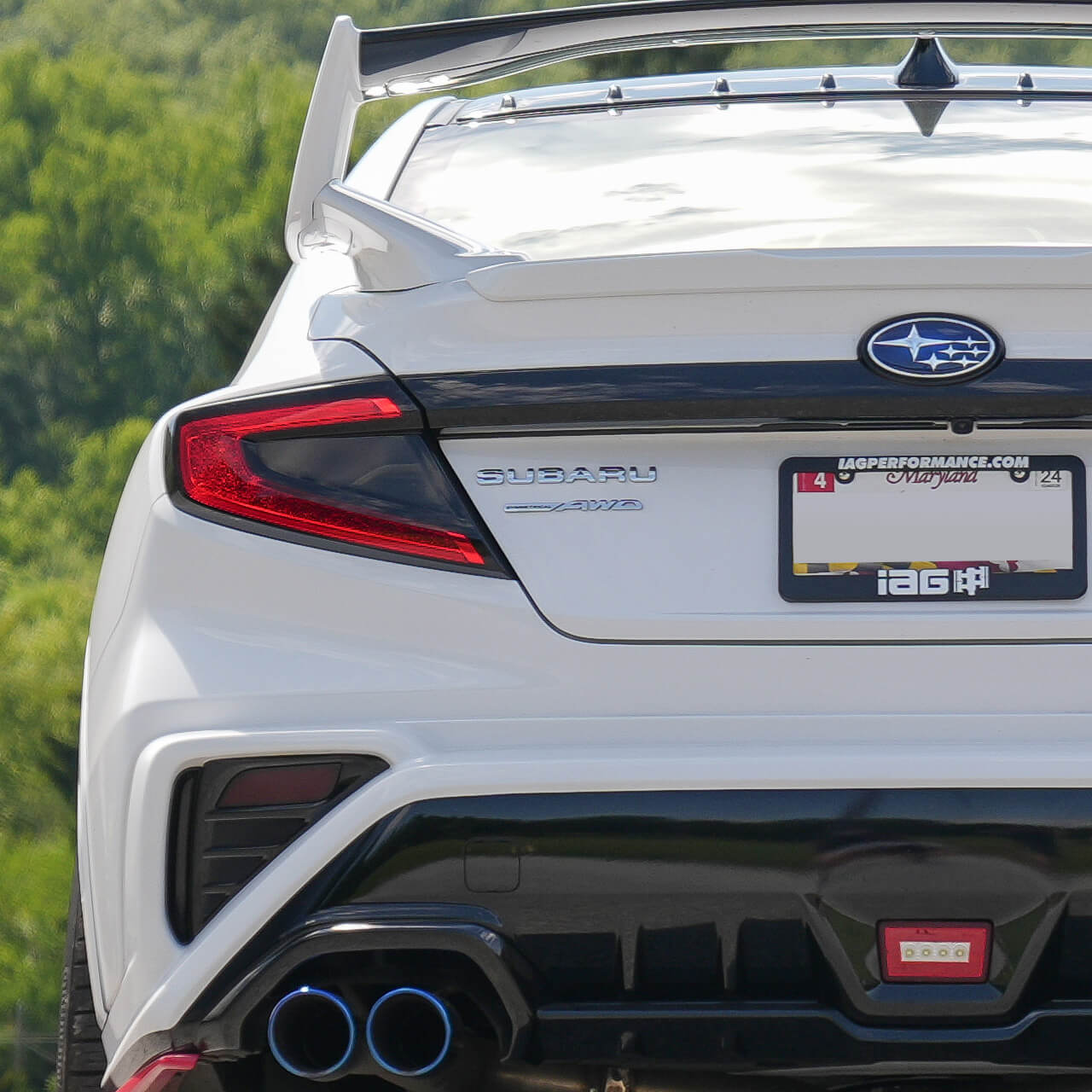 IAG Smoked Tail Light Overlay Film Kit, 2022-2025 WRX - Angle 5