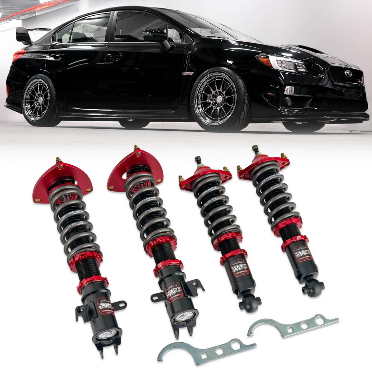 IAG Spec Street Series Coilovers, 2015-2021 WRX & STi - Angle 2
