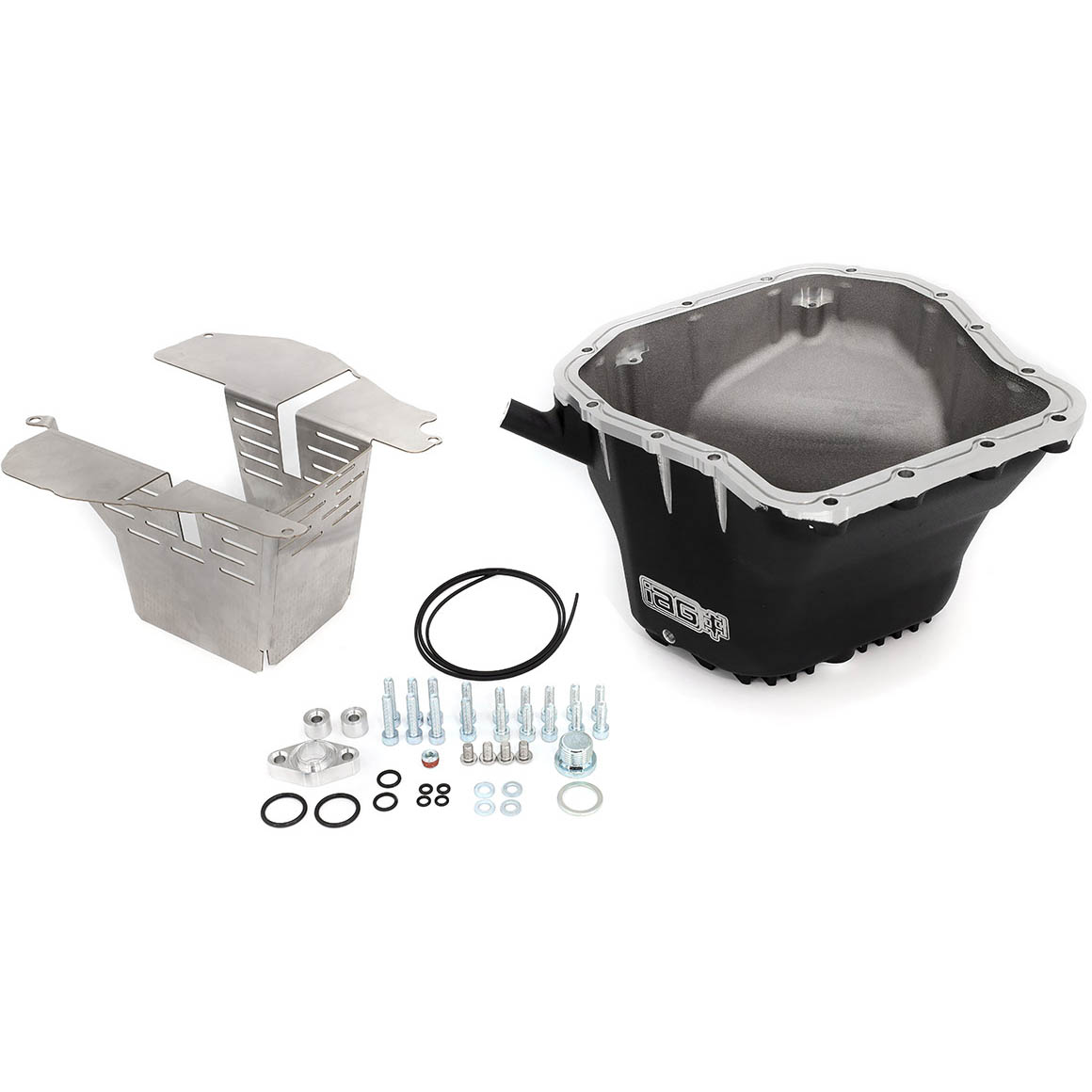 IAG Street Series Oil Pan w/ Removable SS Lower Baffle (Black), 2002-2014 WRX & 2004-2021 STi