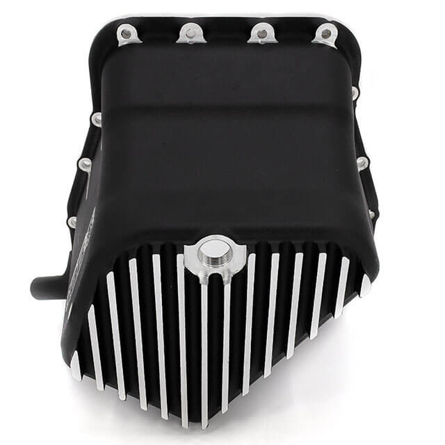 IAG Street Series Oil Pan w/ Removable SS Lower Baffle (Black), 2002-2014 WRX & 2004-2021 STi - Angle 2