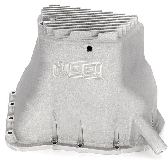 IAG Street Series Oil Pan w/ Removable SS Lower Baffle (Silver), 2002-2014 WRX & 2004-2021 STi - Angle 2
