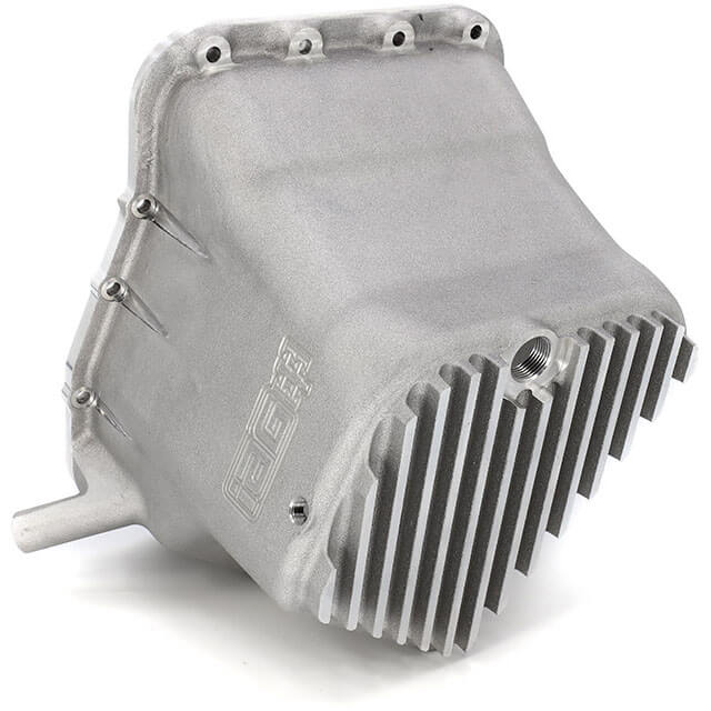 IAG Street Series Oil Pan w/ Removable SS Lower Baffle (Silver), 2002-2014 WRX & 2004-2021 STi - Angle 3