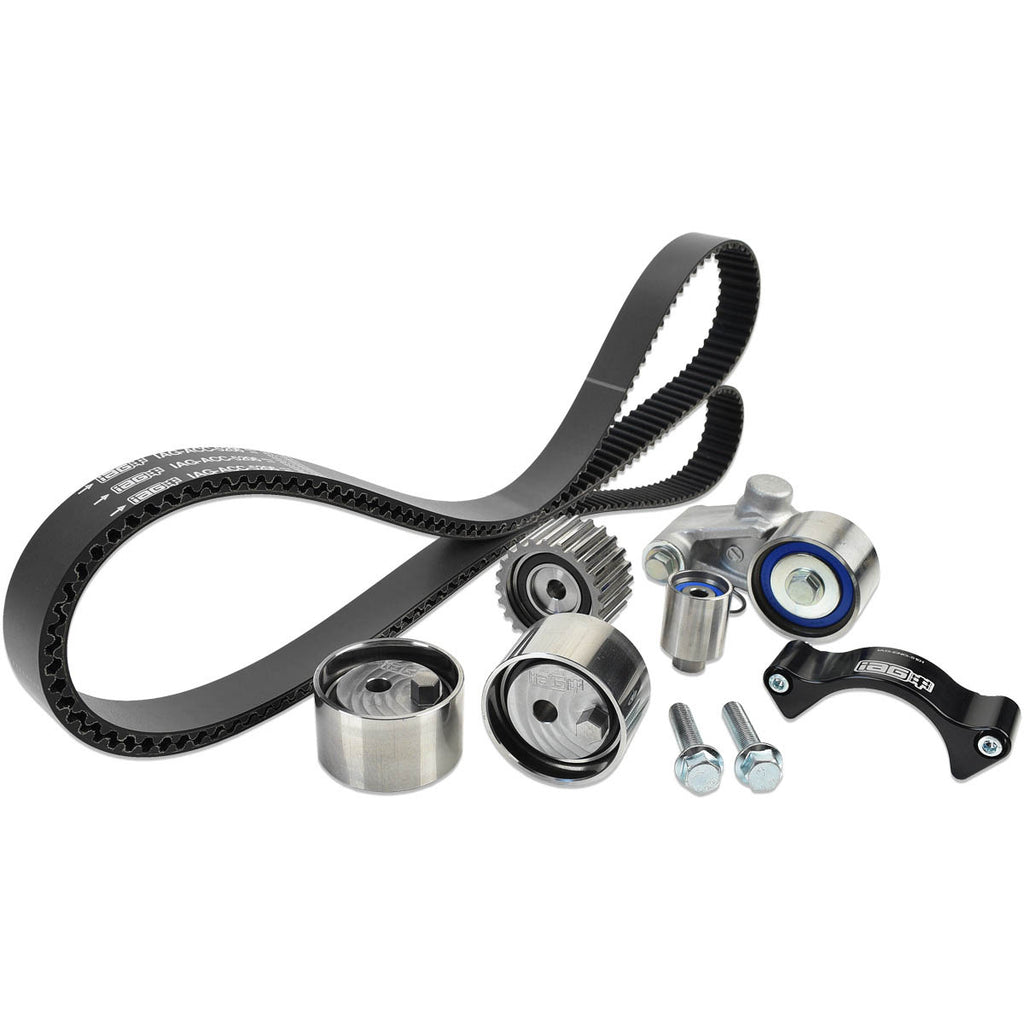 IAG Timing Belt Kit w/ Adjustable Idlers, Black Belt, Guide, Tensioner, 2002-2014 WRX & 2004-2021 STi