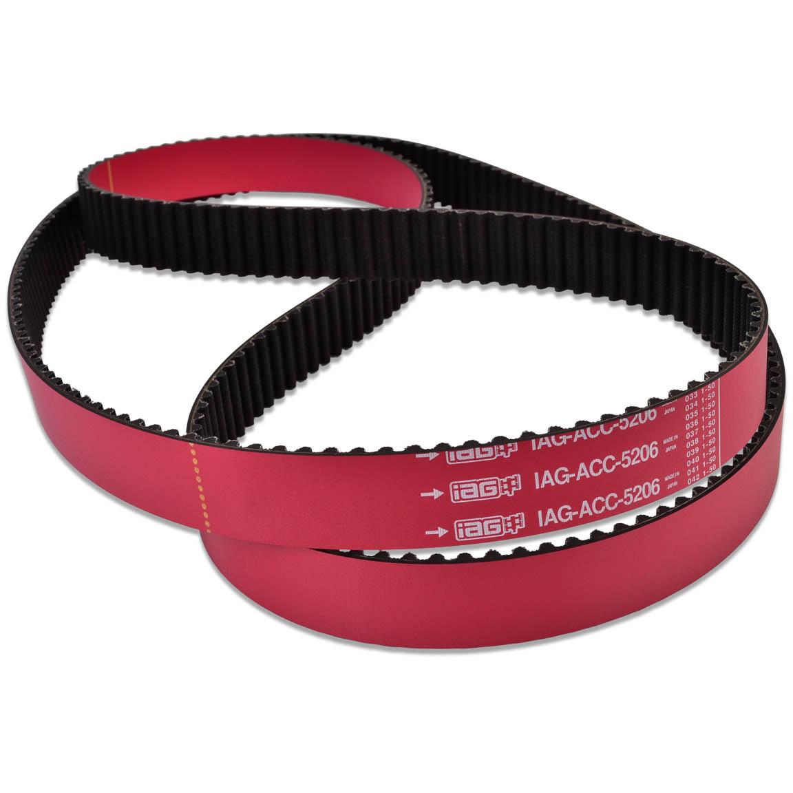 IAG Timing Belt Kit w/ IAG Red Belt, Timing Guide, Adj Idlers & Tensioner, 2002-2014 WRX & 2004-2021 STi - Angle 2