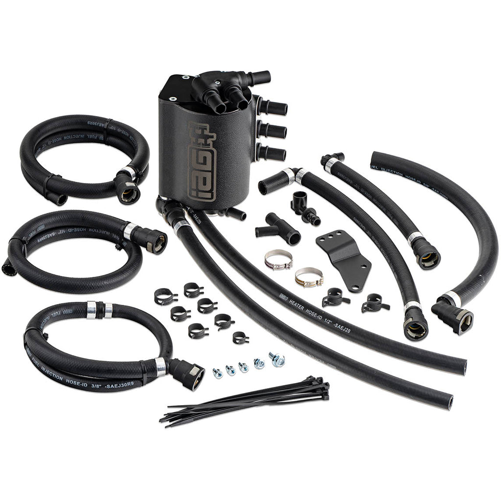 IAG v3 Street Series Air/Oil Separator (AOS) Kit (Wrinkle Black), 2004-2007 STi & 2002-2007 WRX