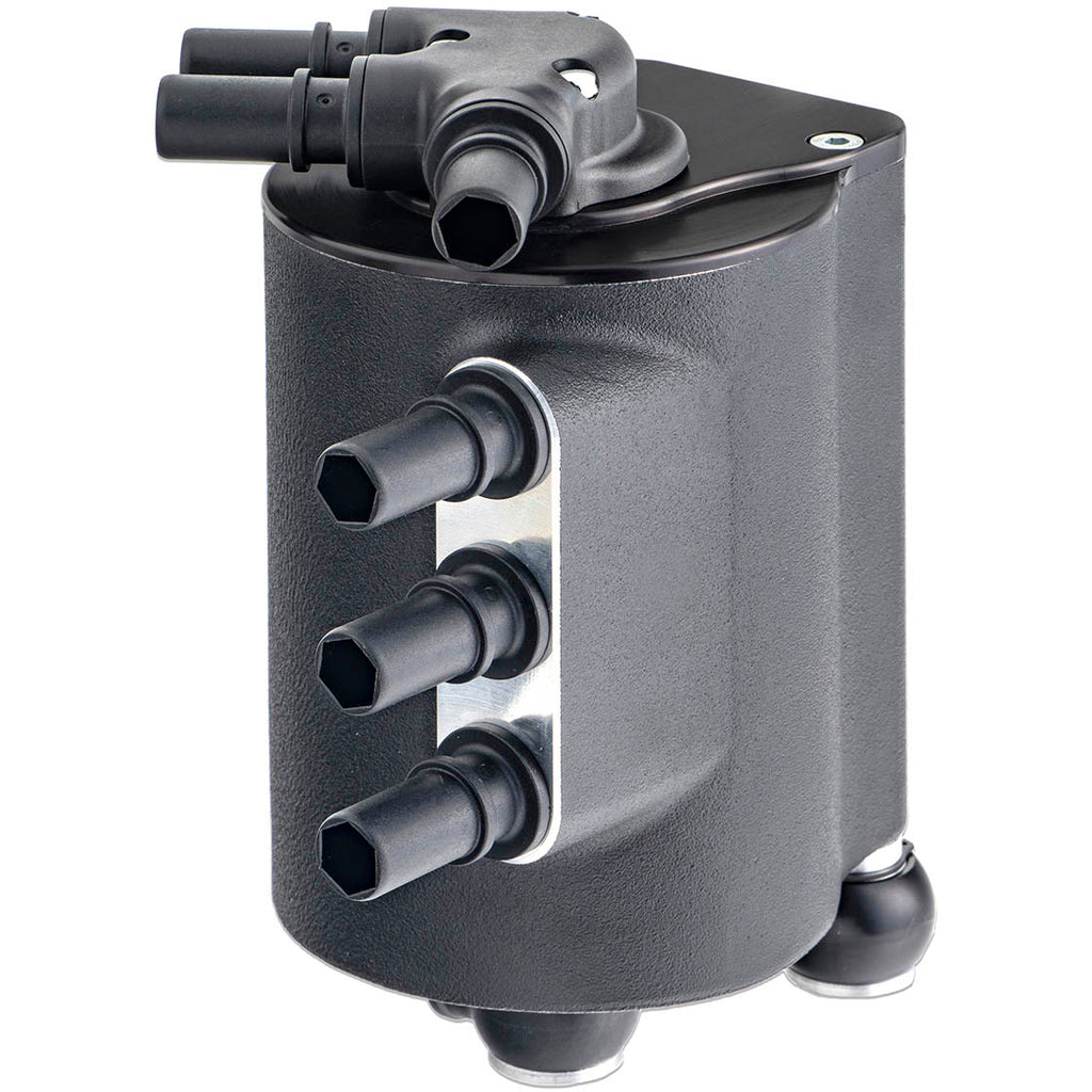 IAG v3 Street Series Air/Oil Separator (AOS) Kit (Wrinkle Black), 2004-2007 STi & 2002-2007 WRX - Angle 3