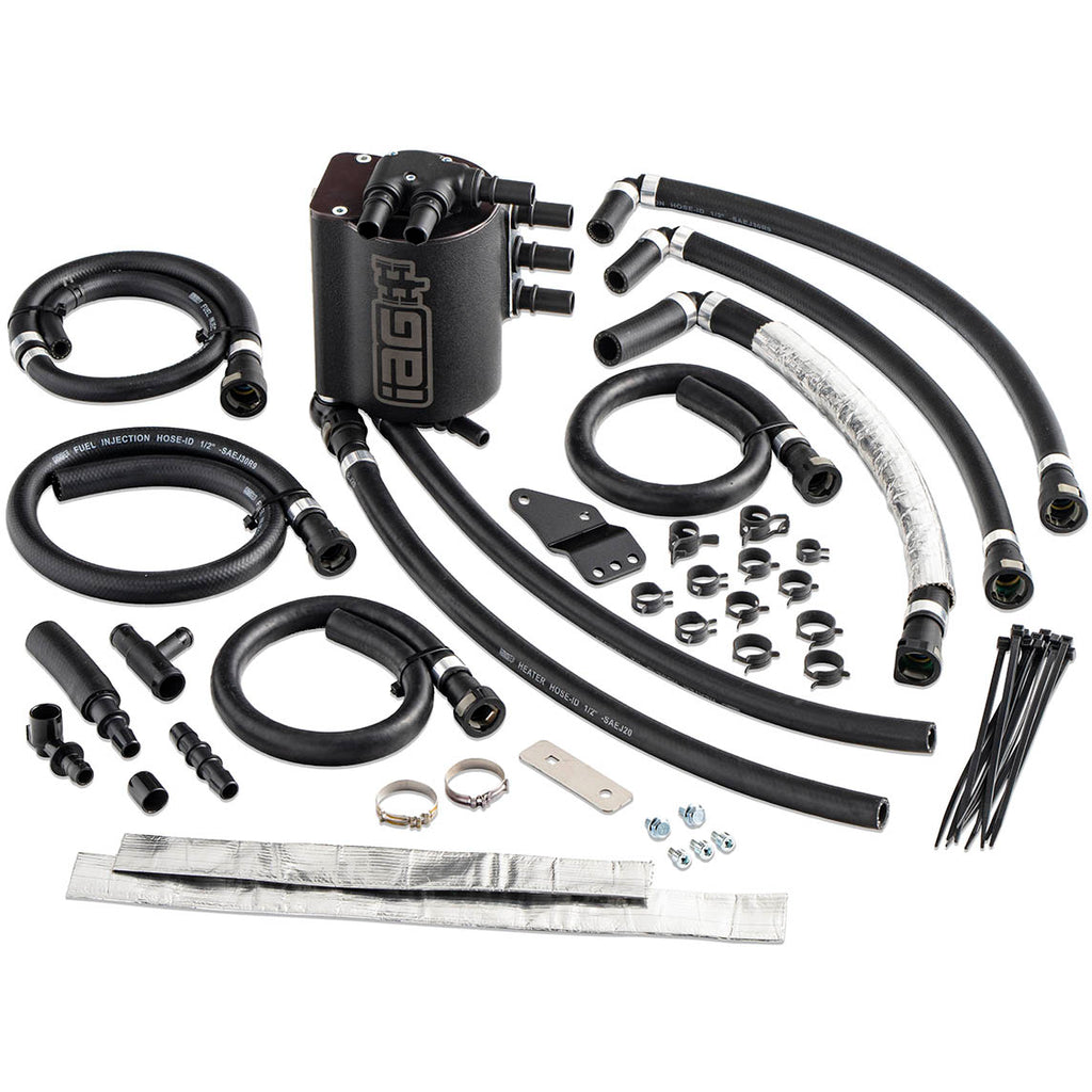 IAG v3 Street Series Air/Oil Separator (AOS) Kit (Wrinkle Black), 2008-2014 WRX & 2008-2021 STi