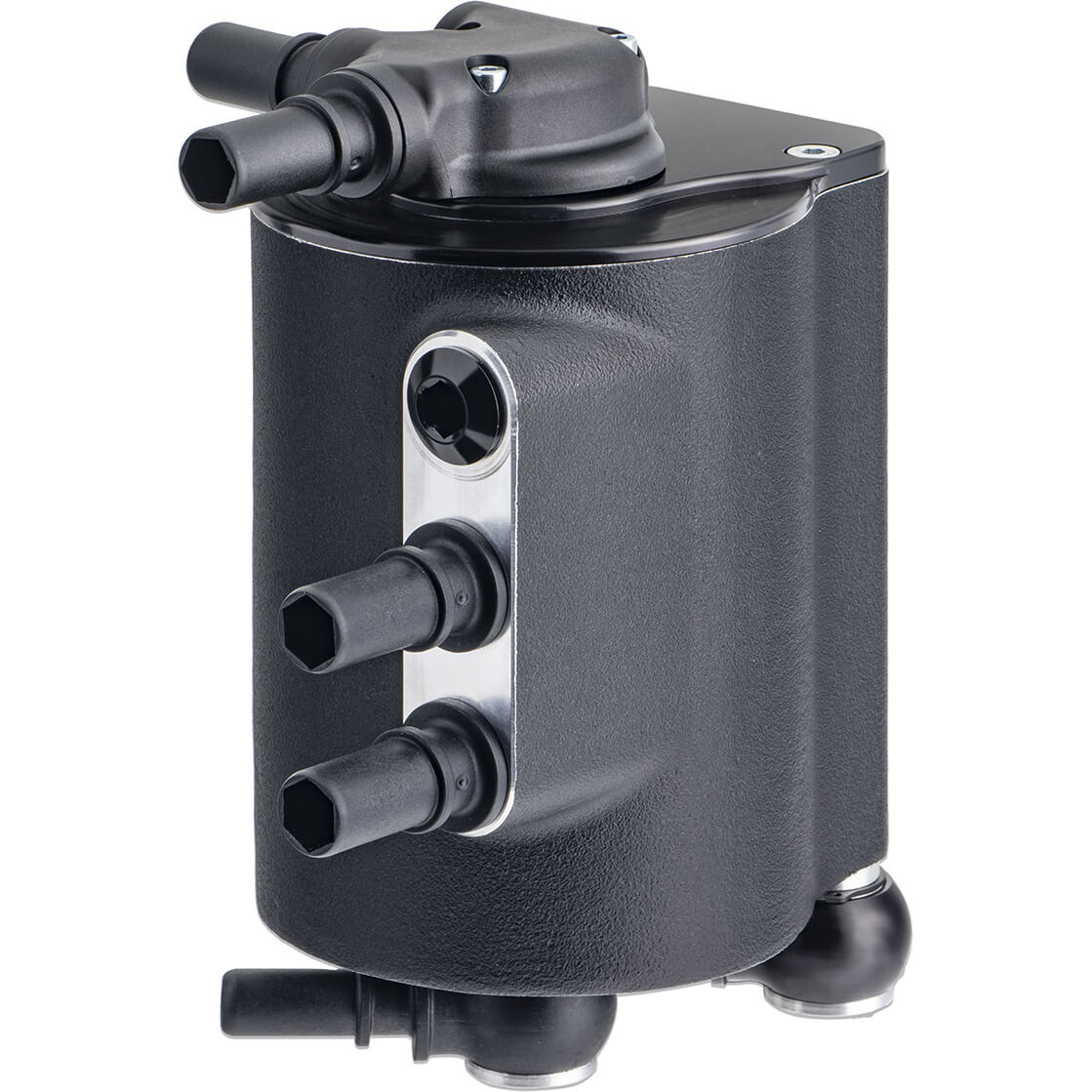IAG v3 Street Series Air/Oil Separator (AOS) Kit (Wrinkle Black), 2015-2021 WRX - Angle 3