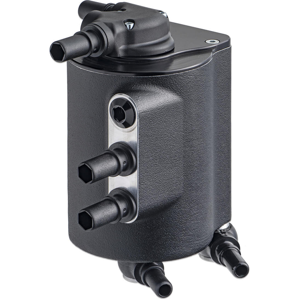 IAG v3 Street Series Air/Oil Separator (AOS) Kit (Wrinkle Black), 2022-2026 WRX - Angle 2