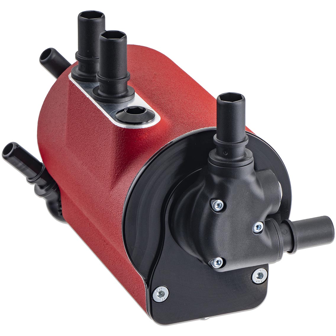 IAG v3 Street Series Air/Oil Separator (AOS) Kit (Wrinkle Red), 2022-2026 WRX - Angle 4