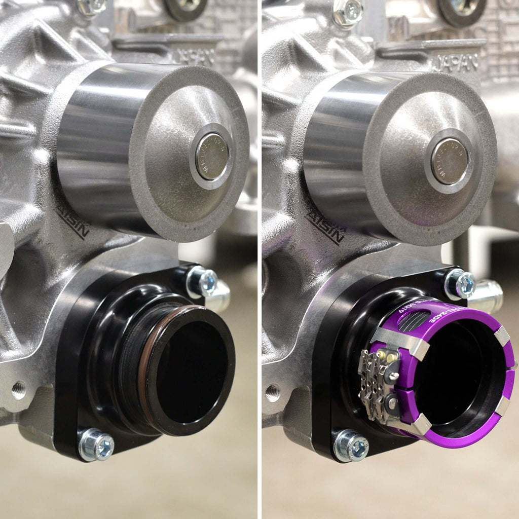 IAG Wiggins Style Thermostat Housing, 2002-2026 WRX & 2004-2021 STi & 2013+ BRZ/FR-S/86 - Angle 2