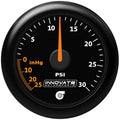 Innovate MTX Analog, 30 PSI Vacuum/Boost, Black Faceplate Gauge Kit